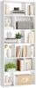 MSMASK Bücherregal Freistehend Bücherschrank mit 6 Ebenen und 12 offenen Fächern, 1-tlg, 173x60x24 cm – Ideal für Wohn- und Arbeitszimmer Bild 4