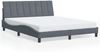 vidaXL Bettgestell mit LED ohne Matratze "Hanko" Dunkelgrau 160x200 cm Samt 3213788 Bild 5