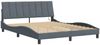 vidaXL Bettgestell mit LED ohne Matratze "Hanko" Dunkelgrau 160x200 cm Samt 3213788 Bild 3