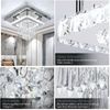 LETGOSPT Deckenleuchte Kristall LED Deckenleuchte Kristalllampe K9 Edelstahl 36W Deckenlampen, LED fest integriert, Kaltweiß, Warmweiß, Moderne Unterputzleuchte,Quadratische Glanz Deckenleuchte,30x30x12cm Bild 4