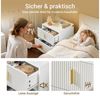 SoBuy Nachttisch FBT115, Nachtschrank 2er Set mit 2 Schubladen Sofatisch Beistelltisch Weiß Bild 3