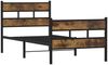 vidaXL Metallbett ohne Matratze Räuchereiche 90x200 cm 4017064 Bild 3