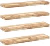 vidaXL Schweberegale 4 Stk. 100x20x4 cm Massivholz Akazie Unbehandelt 3279430 Bild 2