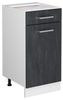 Küchenunterschrank R-Line Schwarz Beton 40 cm ohne Arbeitsplatte Vicco Bild 4