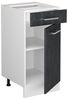 Küchenunterschrank R-Line Schwarz Beton 40 cm ohne Arbeitsplatte Vicco Bild 3