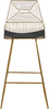 Set mit 2 Barstühlen BISBEE Metall Gold Bild 5