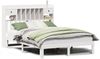 vidaXL Massivholzbett mit Regal ohne Matratze Weiß 135x190 cm Kiefer 3322592 Bild 2