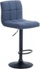 CLP 2er Set Barhocker Calma Stoff drehbar und höhenverstellbar,blau Metall matt schwarz Bild 3