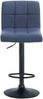 CLP 2er Set Barhocker Calma Stoff drehbar und höhenverstellbar,blau Metall matt schwarz Bild 4