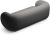 Micadoni Sofa Kate 3-Sitzer Samt Dunkelgrau Bild 3