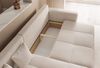 Ecksofa Schlafsofa Sofa LEROS in Stoff Manila Creme Ottomane Links Bild 4