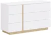 Vente-unique - NAPOLI Kommode Holz, Platte BeigeWeiß - B 39 cm x H 70 cm x L 120 cm Bild 3