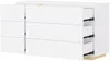 Vente-unique - NAPOLI Kommode Holz, Platte BeigeWeiß - B 39 cm x H 70 cm x L 120 cm Bild 5