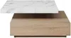 Vente-unique - KYRIA Couchtisch Holz, Platte BeigeWeiß - B 80 cm x H 36 cm x L 80 cm Bild 5