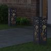 vidaXL Solar LED Weg Licht 2 pcs Anthrazit Kalt gewalzter Stahl 879767 Bild 3