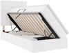 vidaXL Bett mit Stauraum und LED Reinweiß 100 x 200 cm Kunstleder 3372290 Bild 2