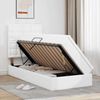 vidaXL Bett mit Stauraum und LED Reinweiß 100 x 200 cm Kunstleder 3372290 Bild 4