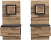 FORTE Jakobina Nako mit LED Beleuchtung, Holzwerkstoff, Schwarz/Braun, 54,7 x 119,7 x 41,1 cm Bild 4