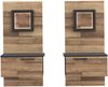 FORTE Jakobina Nako mit LED Beleuchtung, Holzwerkstoff, Schwarz/Braun, 54,7 x 119,7 x 41,1 cm Bild 2
