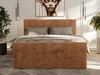Boxspringbett, Doppelbett mit zwei Bettkästen und hohem Kopfteil aus Cordstoff - TILIANO DUO - 200 x 200 cm - Orange Cord - H3 Bild 3