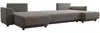 Vente-unique - NESSARO Sofa SamtStoff Schokoladenbraun - B 149 cm x H 80 cm x L 311 cm Bild 4