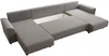 Vente-unique - NESSARO Sofa SamtStoff Schokoladenbraun - B 149 cm x H 80 cm x L 311 cm Bild 3