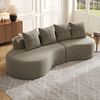 4-Sitzer Sofa B 240 x T 109 x H 60 cm aus Leinenstoff mit Becherhaltern Bild 2