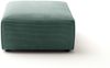KAWOLA Hocker RANI Polsterhocker Feincord grün 42 x 80 x 80 cm Bild 2