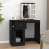 vidaXL Schminktisch mit LED Schwarz 90x50x132,5 cm Holzwerkstoff 816769 Bild 3