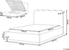 Bett mit Stauraum NANTERRE Bouclé Beige 140 x 200 cm Bild 2