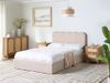 Bett mit Stauraum NANTERRE Bouclé Beige 140 x 200 cm Bild 3