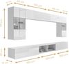 AX LIVING Wohnwand Wohnzimmer Kossana 24 – 300cm Weiß/Goldene Eiche Bild 4