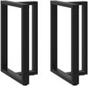 vidaXL Bartischbeine T-Form 2 Stk. Schwarz 60x35x(90-91) cm Stahl 4013080 Bild 2