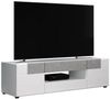 ebuy24 TV-Bank Tokyo TV Tisch 2 Türen, 2 Schubladen, 1 Fach, weiß Bild 2