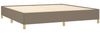 Boxspringbett mit Matratze Stoff Taupe 200x200 cm, Härtegrad: H2 [3128633] Bild 4