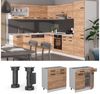 Küchenunterschrank R-Line Goldkraft Eiche 80 cm ohne Arbeitsplatte Vicco Bild 2
