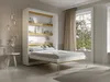 Vente-unique - RAPILI Bett Holz, Platte BeigeWeiß - B 50 cm239,2 cm x H 225,2 cm x L 159 cm Bild 2
