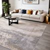 Teppich Marmoreffekt Polyester-Mix | Bodenteppich glänzend robust | Flachflorteppich schmutzabweisend elegant | Marmor-Look | Grau-Silber-Gold 120x170cm | COMO-Colico von Kadima Design Bild 2