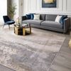 Teppich Marmoreffekt Polyester-Mix | Bodenteppich glänzend robust | Flachflorteppich schmutzabweisend elegant | Marmor-Look | Grau-Silber-Gold 120x170cm | COMO-Colico von Kadima Design Bild 4
