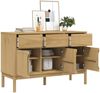 vidaXL Sideboard FLORO Wachsbraun 114x43x74 cm Massivholz Kiefer 374023 Bild 4