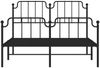 vidaXL Bettgestell mit Kopf- und Fußteil, Metall, Schwarz, 140x200 cm Bild 5