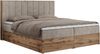Boxspringbett, Schlafzimmerbett, Bettkasten - BELLISSIMO - 160 x 200 cm - Beige Stoff - H3 Bild 4