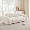 2-Sitzer Modulsofa H 76 x T 204 x B 95 cm aus Chenille, rahmenlos, flexibel kombinierbar Bild 2