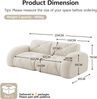 2-Sitzer Modulsofa H 76 x T 204 x B 95 cm aus Chenille, rahmenlos, flexibel kombinierbar Bild 5