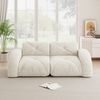 2-Sitzer Modulsofa H 76 x T 204 x B 95 cm aus Chenille, rahmenlos, flexibel kombinierbar Bild 3