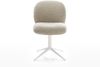 Drehstuhl Nube-Flex Webstoff Soft Beige Fußkreuz Weiß 360° drehbar Wippfunktion Taschenfederkern Bild 2