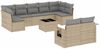vidaXL 10-tlg. Garten-Sofagarnitur mit Kissen Beige Poly Rattan 3252966 Bild 2