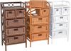 Rattanregal mit 5 Schubladen â€“ Handgeflochtene Kommode aus Rattanrohr in Dunkelbraun Bild 4