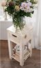 Beistelltisch Akazie 29x29x65 white stone getüncht NATURE WHITE #31 Bild 2