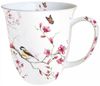 Ambiente Luxury Paper Products Becher Porzellan Tasse Blumen Frühling Vogel -Sommer Blossom Mug, Porzellan Vogel und Blüte, als Geschenk geeignet Bild 2